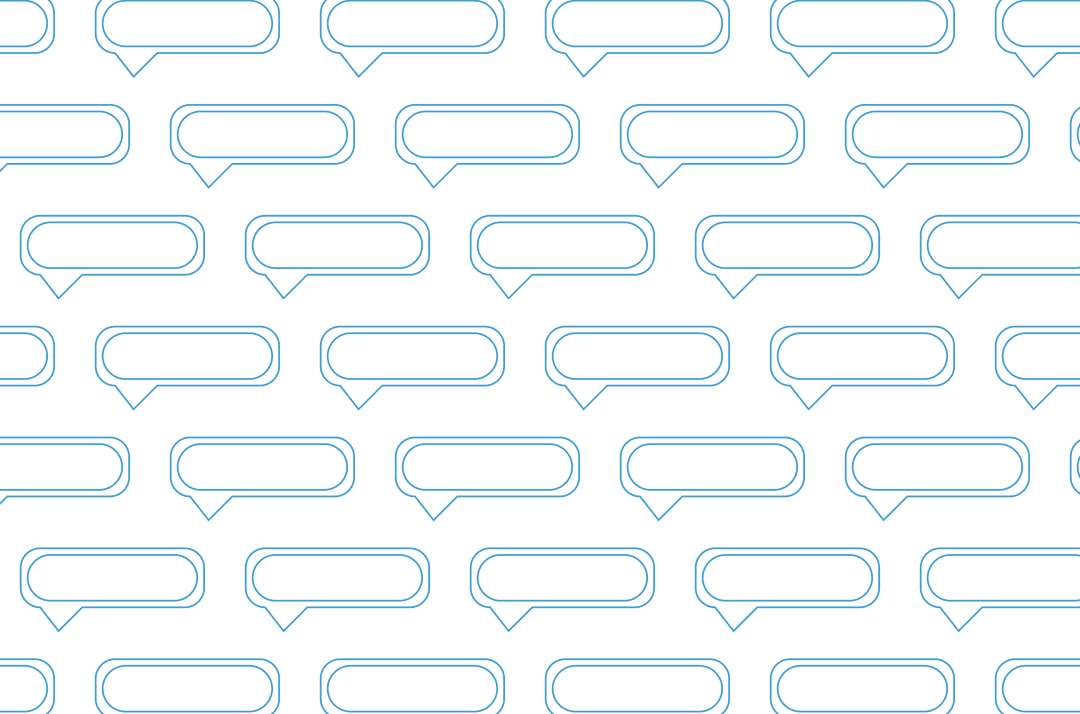 Repeating Blue Speech Bubbles Pattern on Transparent Background