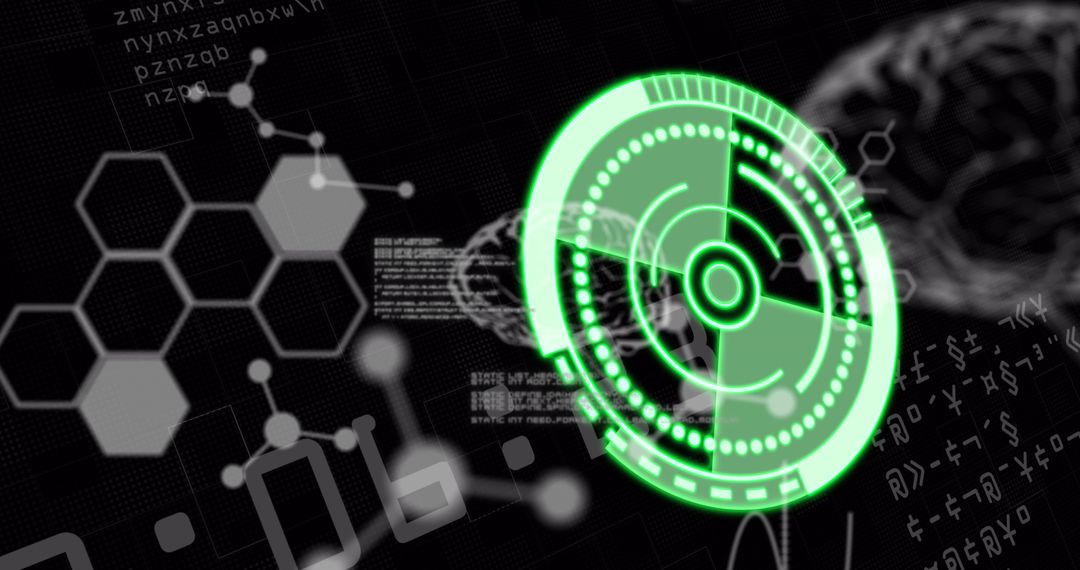 Futuristic Technology and Data Processing Interface