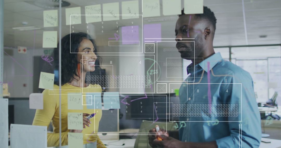 Diverse Team Collaborating on Digital Technology Interface