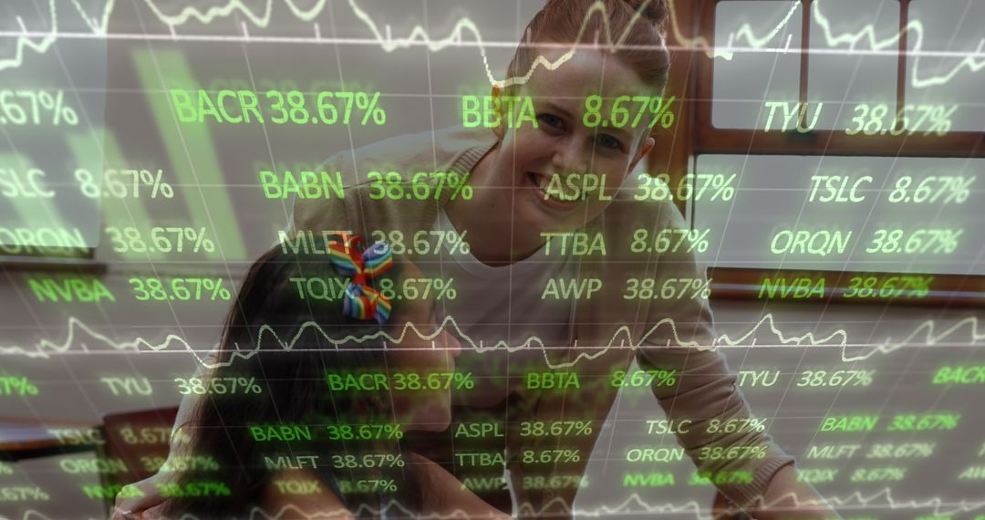 Teacher and Students Learning Financial Data Interface