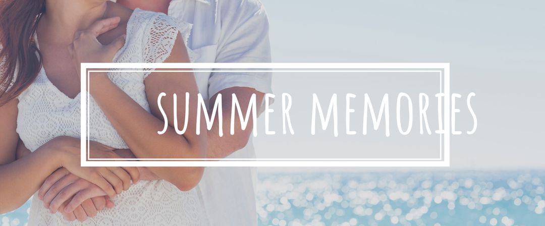 Romantic Beach Couple Embracing Summer