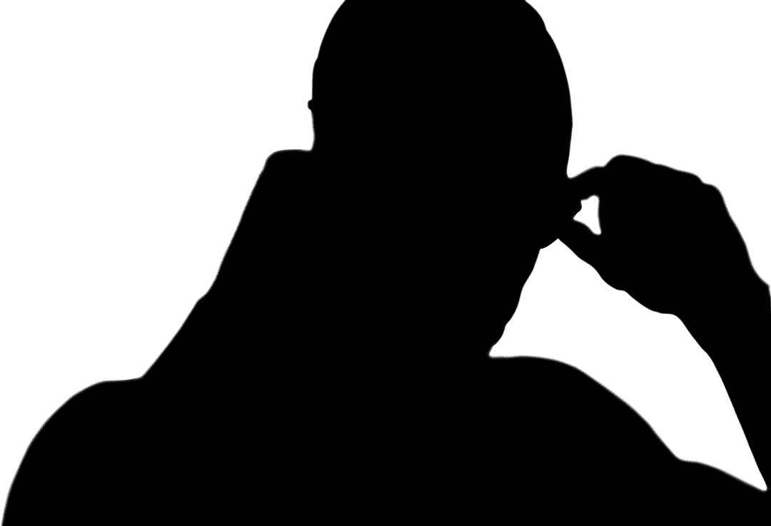 Transparent Silhouette of Male Swimmer in Motion