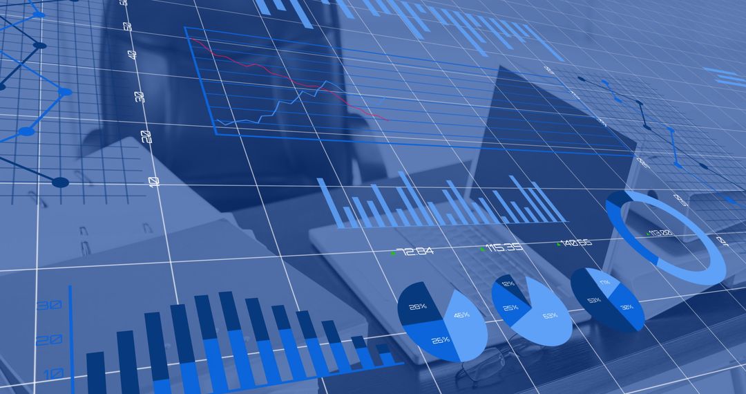 Digital Financial Data Processing in Futuristic Office