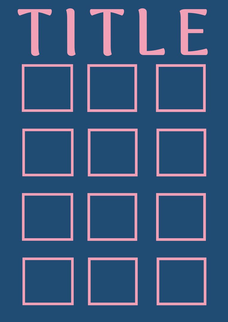 Blank Template with Grid Frames Ideal for Collages or Business Layouts