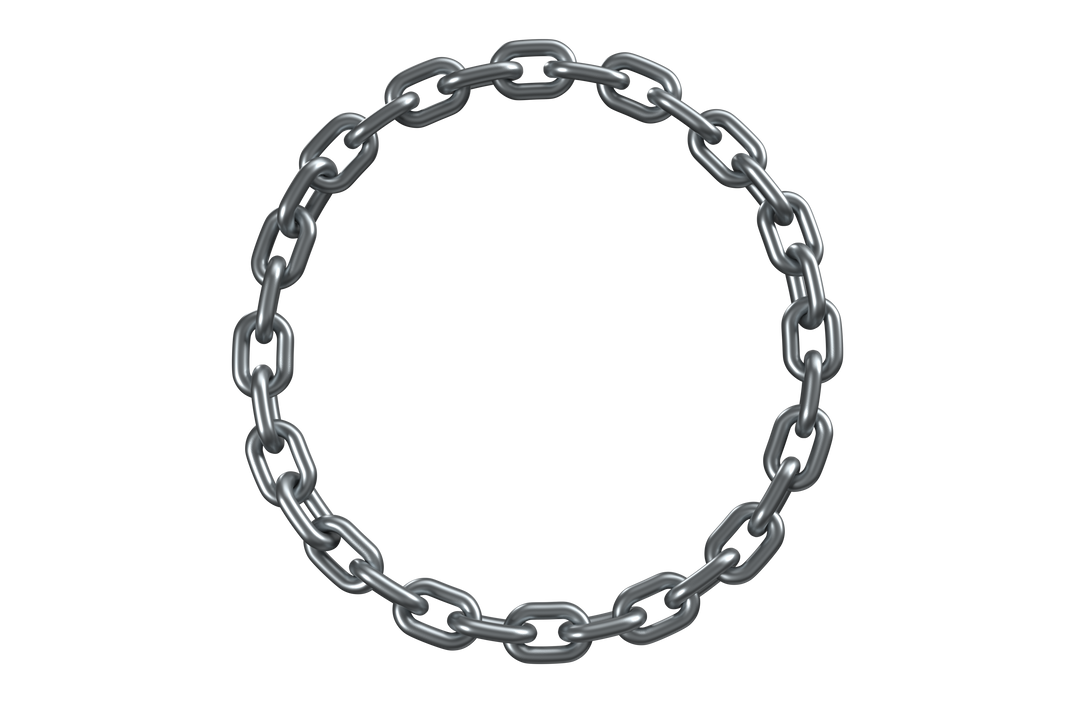 Shiny Metal Circular Chain Outline Transparent - Download Free Stock Images Pikwizard.com