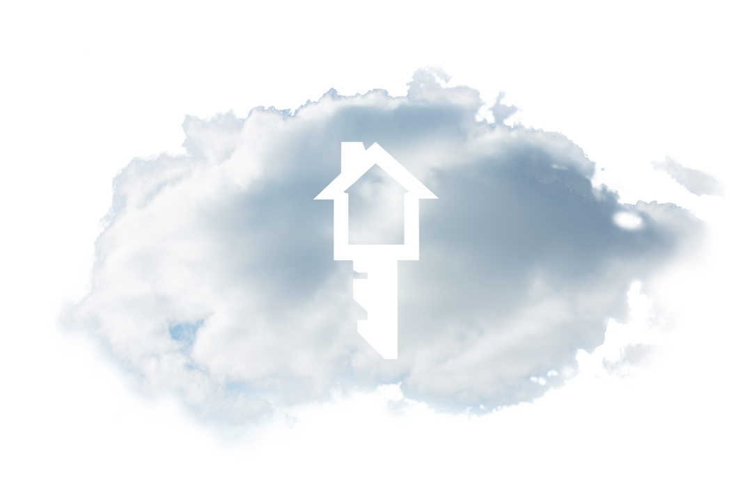 Cloud Key with House Symbol Transparent Background - Download Free Stock Images Pikwizard.com