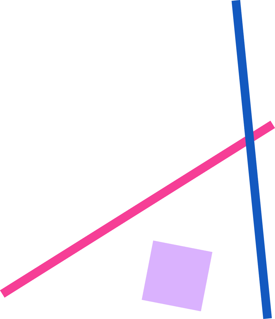 Transparent Minimalist Geometric Design with Fuchsia and Blue Elements