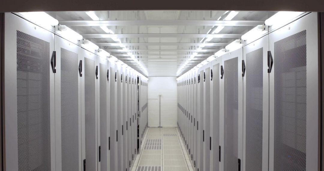 modern data center with rows of server racks - Free Images, Stock Photos and Pictures on Pikwizard.com
