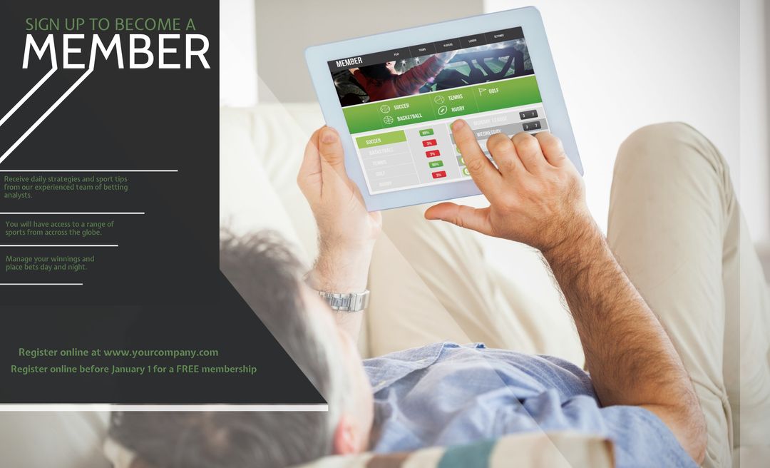 Digital Membership Signup on Tablet from Home
