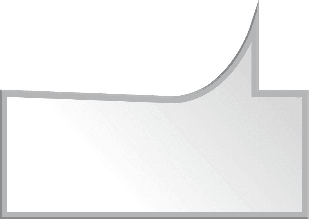 Modern Grey Frame on Transparent Background