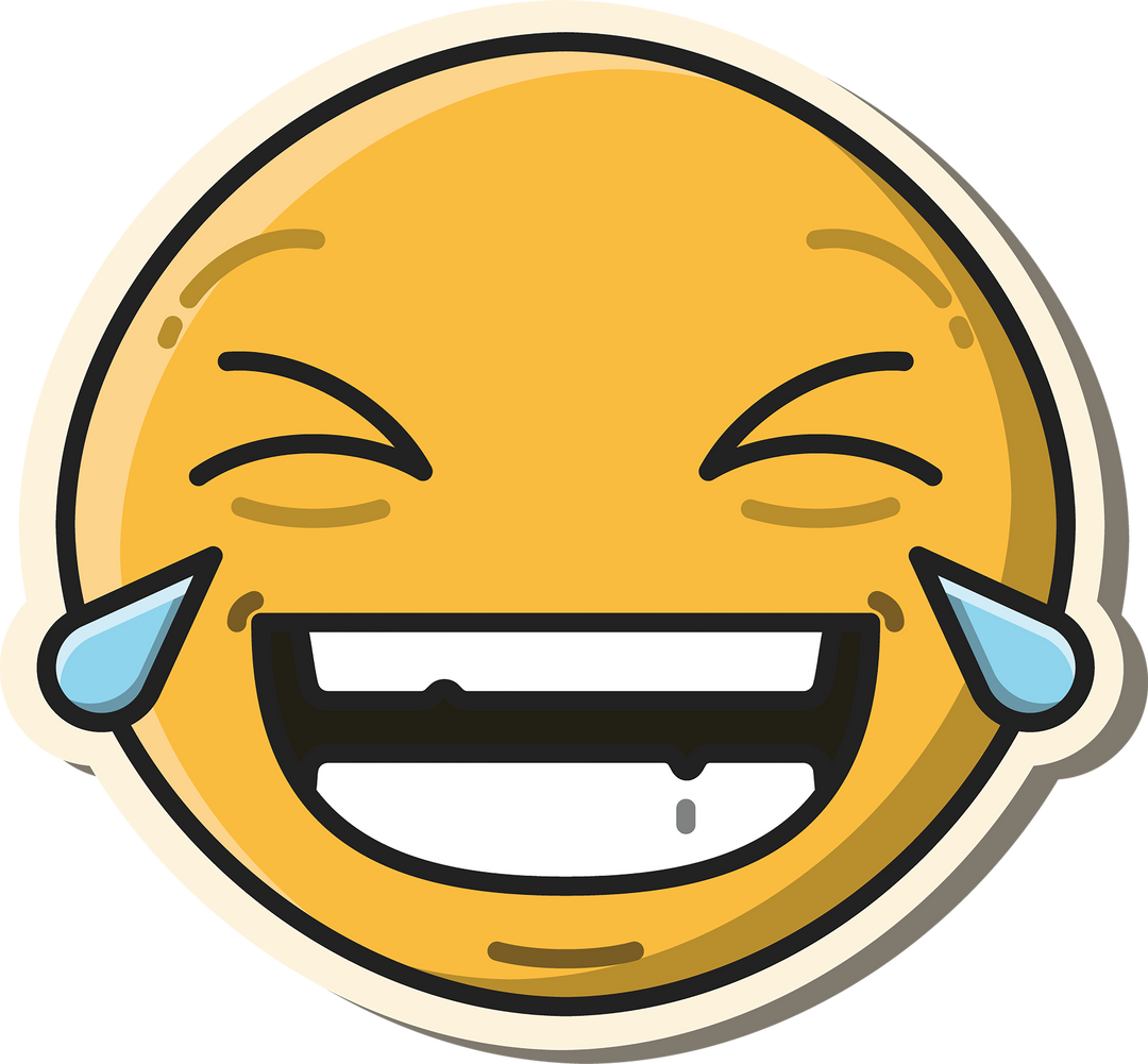 Yellow Emoji Laughing to Tears on Transparent Background - Download Free Stock Images Pikwizard.com