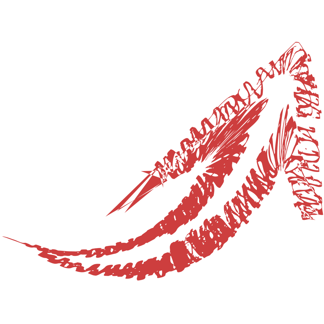 Red Curved Arrow Showing Upward direction on Transparent Background
