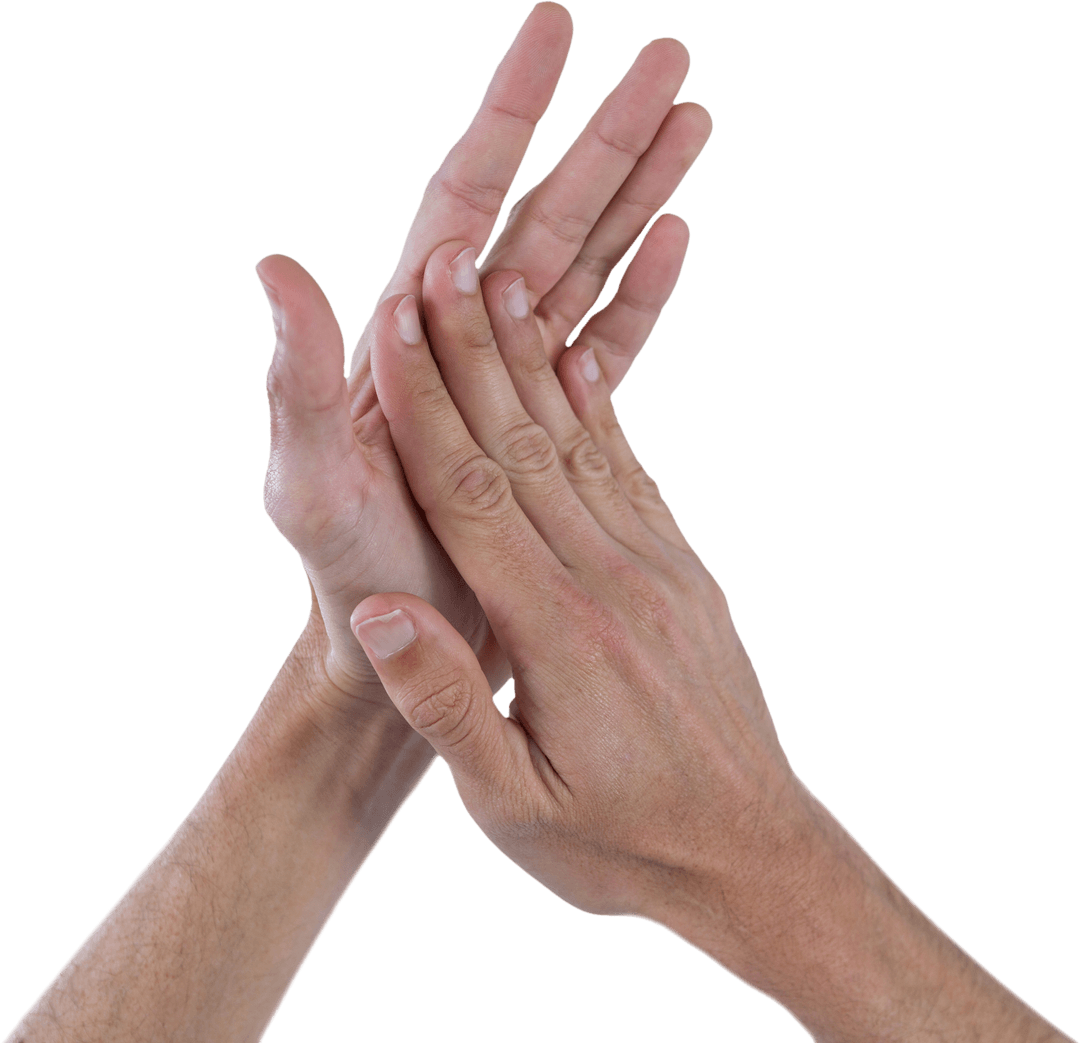 Transparent Hands Rubbing in Isolated Background Gesture