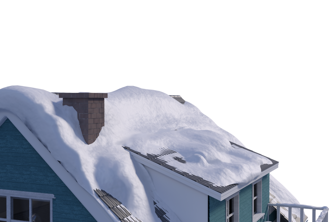 Winter snow covering house roof with transparent sky - Download Free Stock Images Pikwizard.com