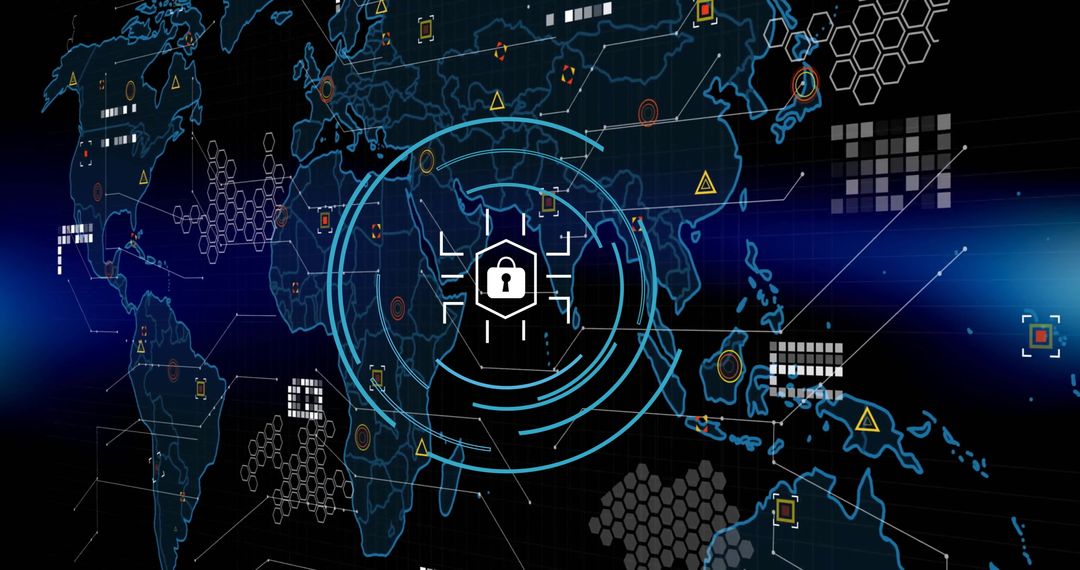 Digital Security and Global Data Protection Concept