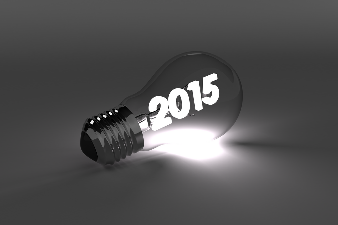 Transparent Lightbulb with 2015 Year Concept on Isolated Background - Download Free Stock Images Pikwizard.com