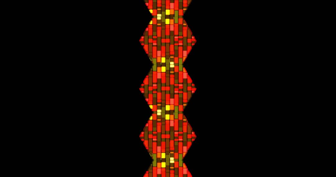 Abstract Geometric Pattern with Orange Diamonds