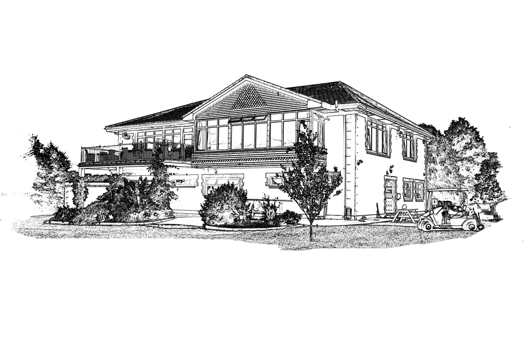 Digital House Perspective Design with Transparent Background