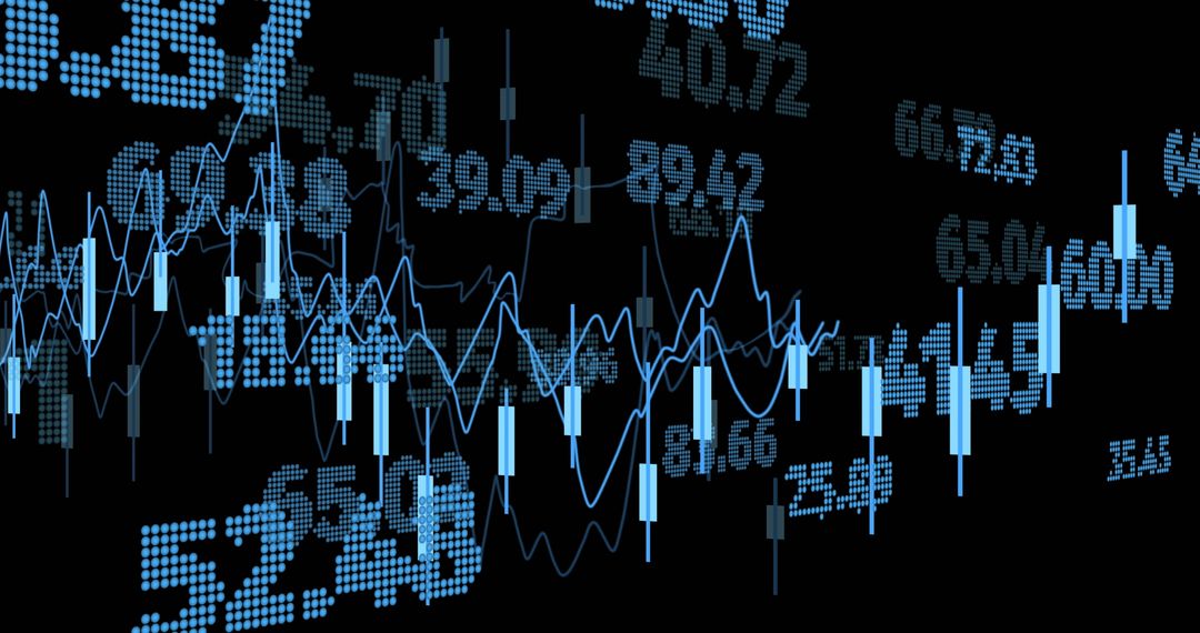 Financial Data Analytics Display with Graphs and Numbers