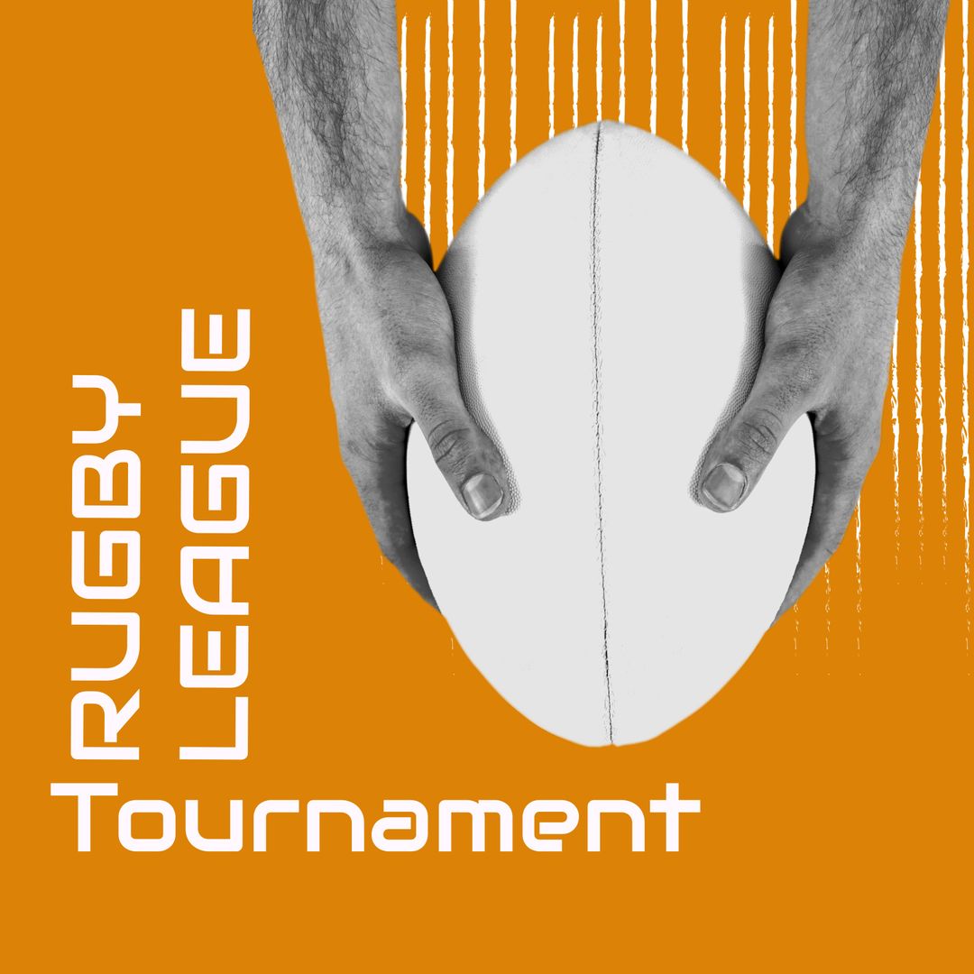 Rugby League Tournament Promotion with Bold Graphics