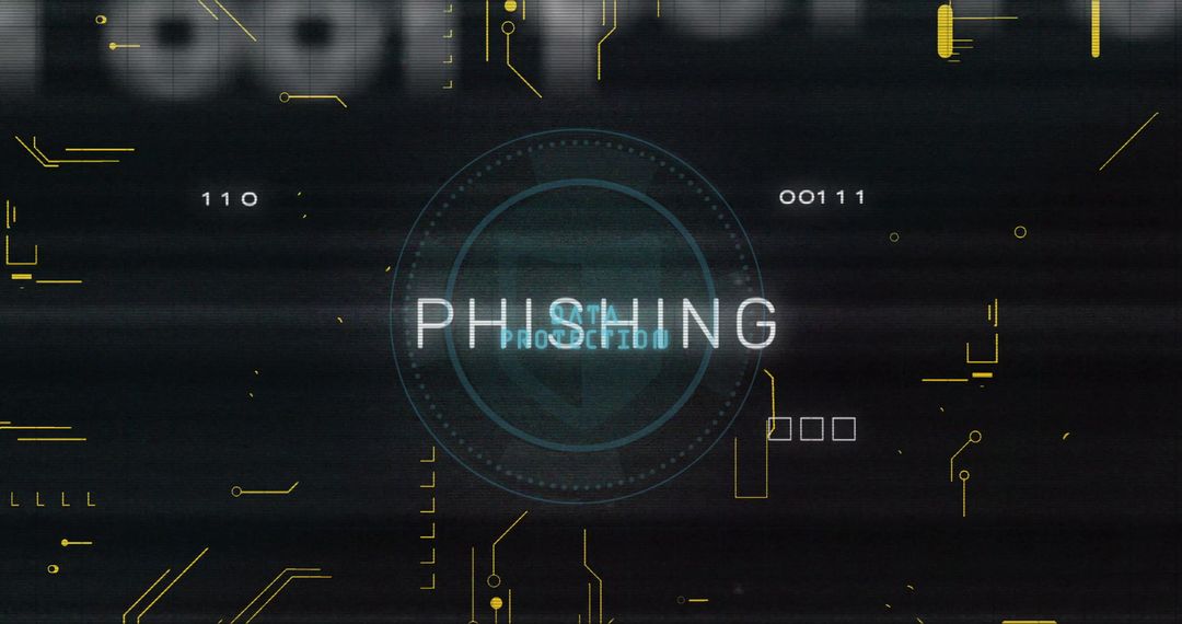 Phishing Warning and Digital Hacking Concept Design