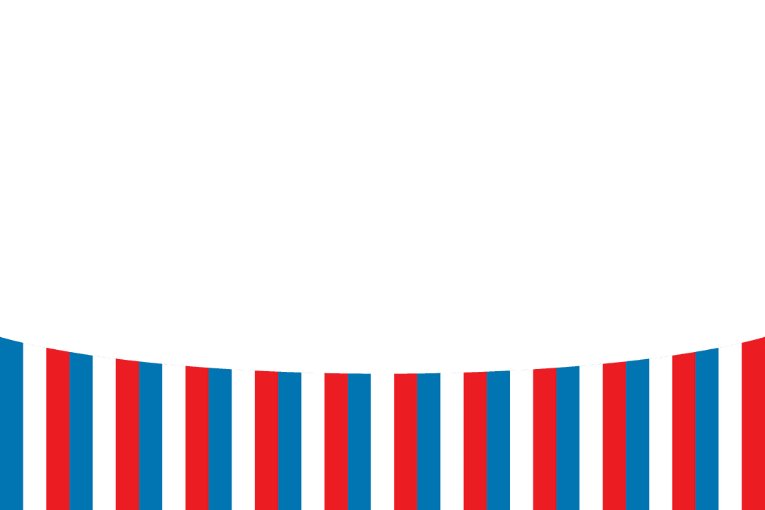 Blue White Red Stripes on Transparent Background Isolated Vector