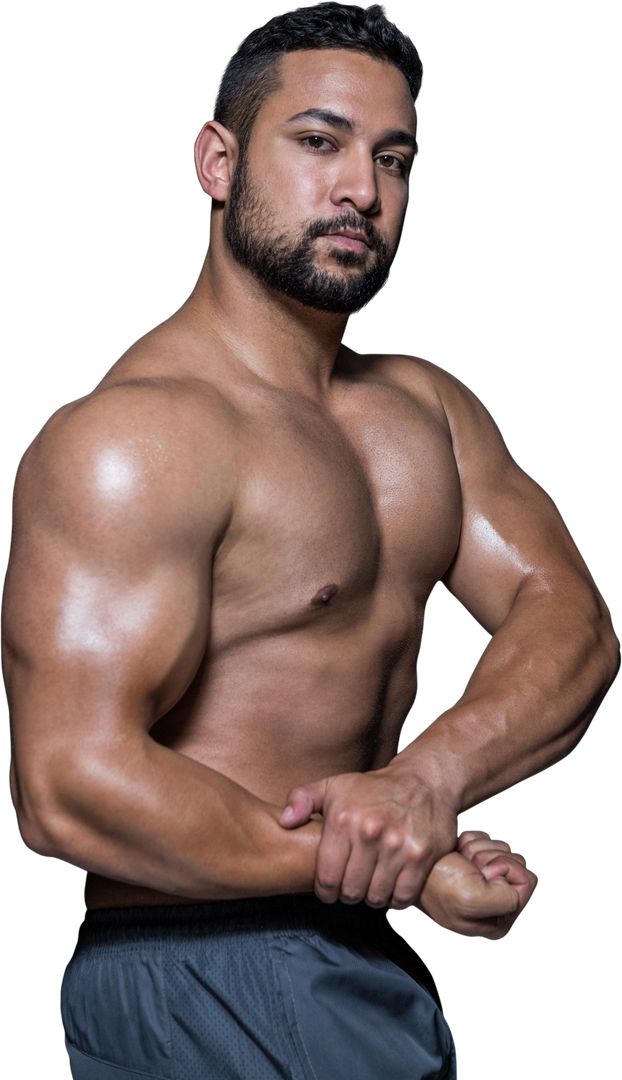 Transparent Image of Muscular Man Flexing Arm - Download Free Stock Images Pikwizard.com