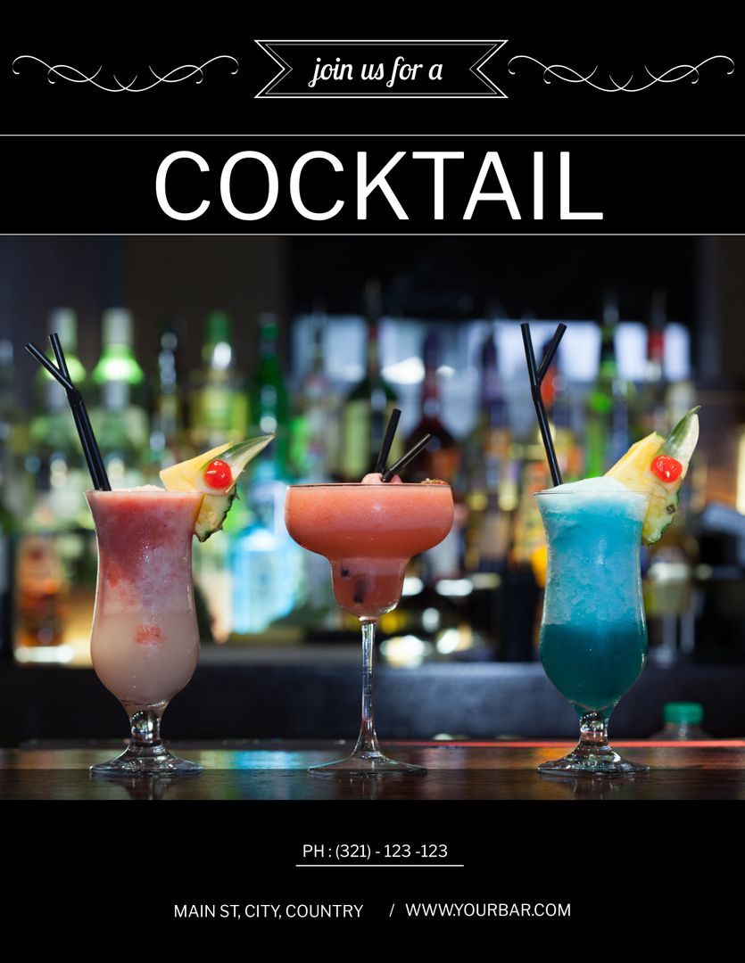 Vibrant Cocktail Selection Ready for Tasting