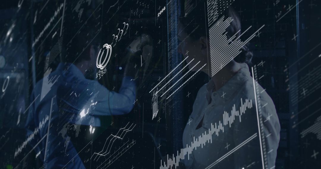 Engineers Using AR Overlay for Data Center Maintenance