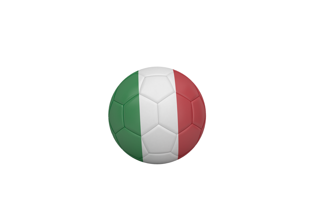 Football with Italian Flag Colored Panels on Transparent Background - Download Free Stock Images Pikwizard.com