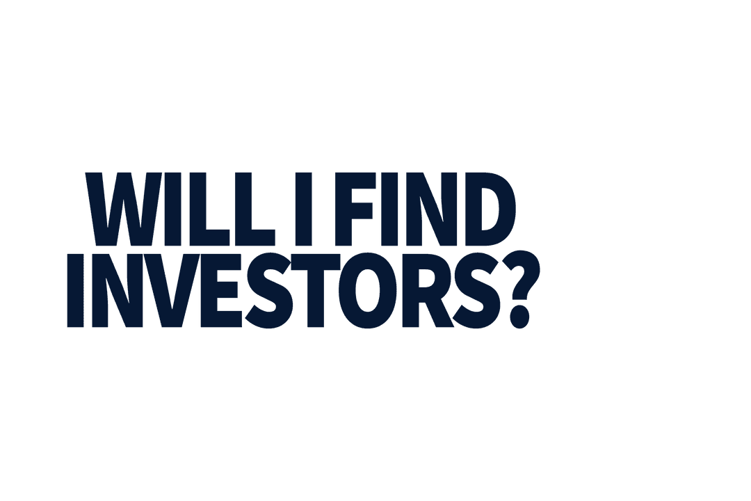 Will I Find Investors Text on Transparent Background