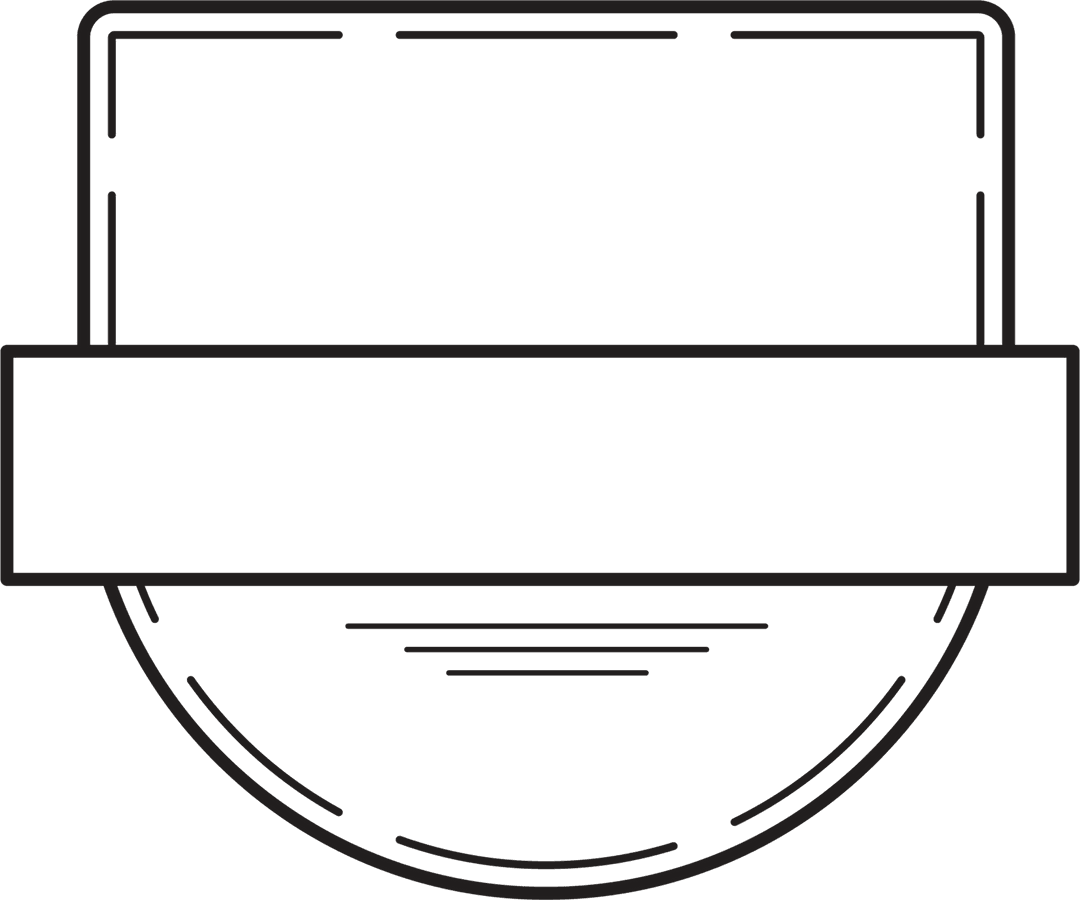 Minimalistic Badge Design on Transparent Background