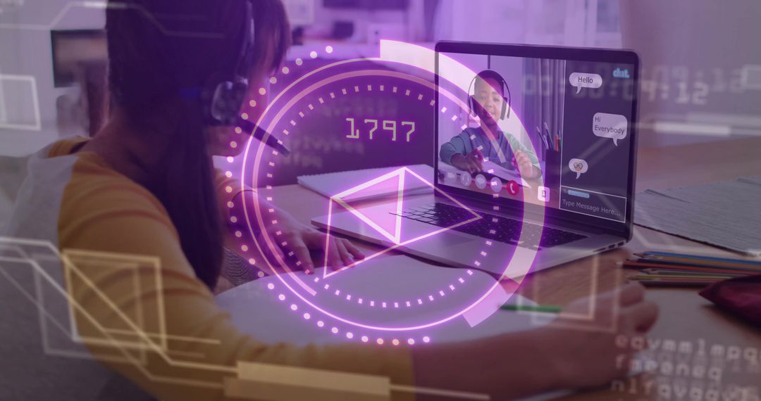 Child Learning via Online Classroom Video Call with Headset