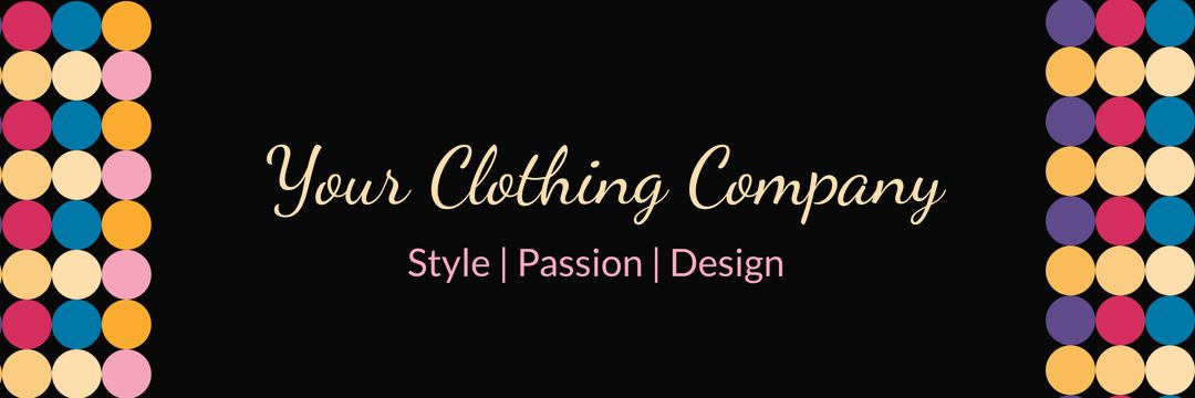 Clothing Brand Banner with Geometric Pattern