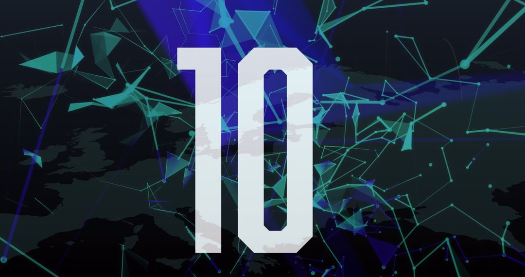 Futuristic Plexus Countdown Concept on World Map