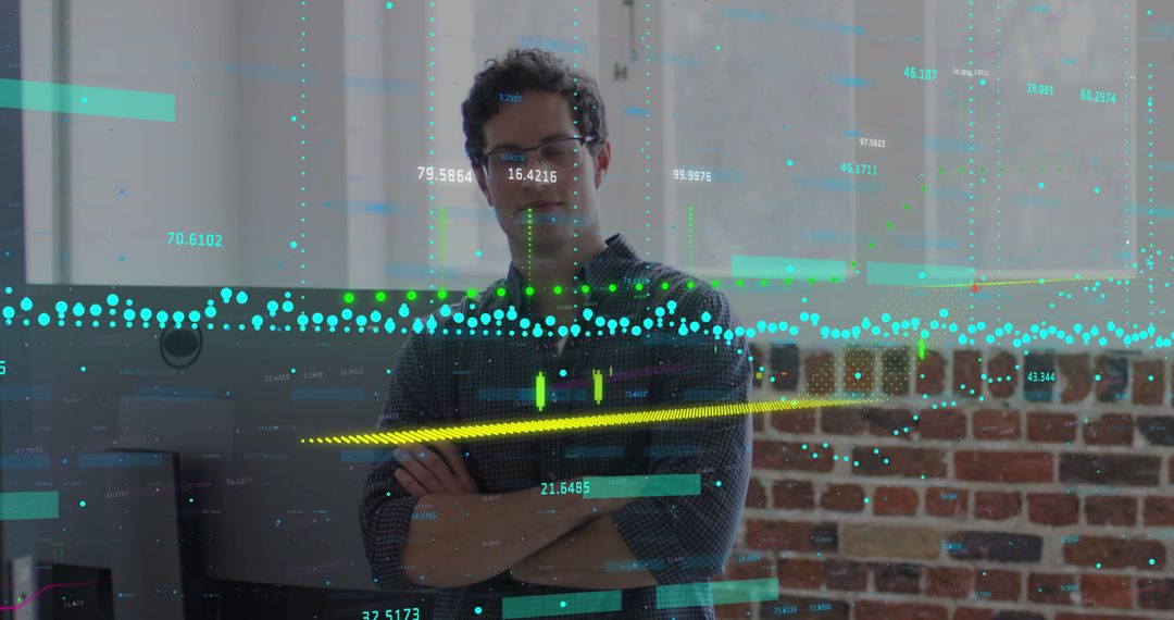 Businessman analyzing data graphs in modern office - Free Images, Stock Photos and Pictures on Pikwizard.com