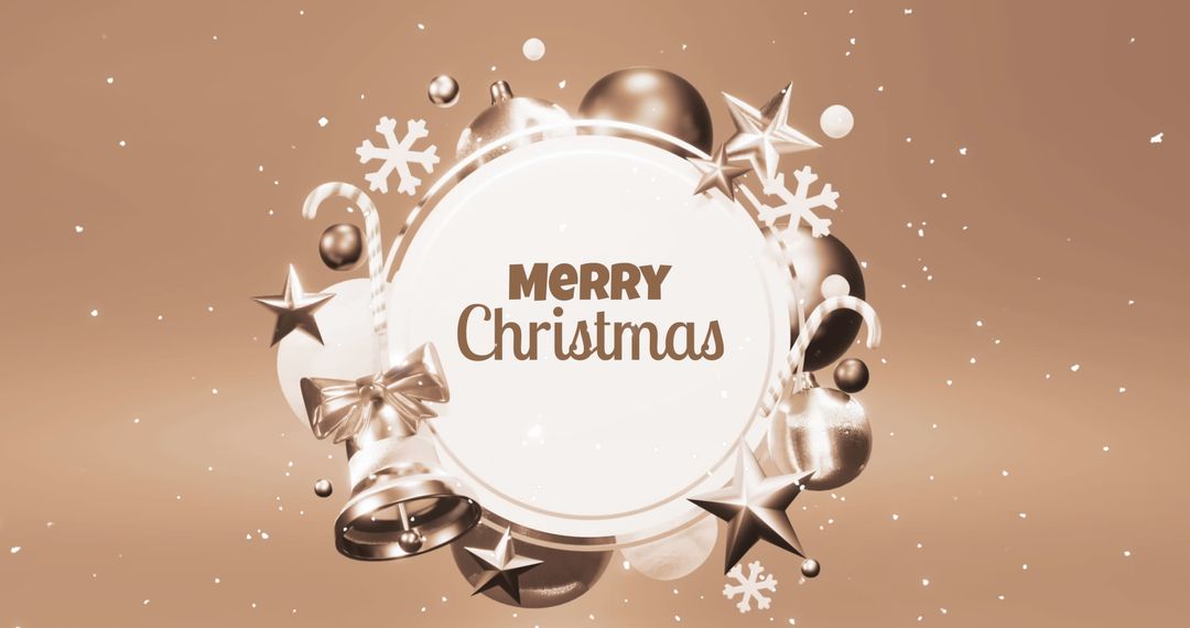 Beautiful Festive Elements with Merry Christmas Message - Free Images, Stock Photos and Pictures on Pikwizard.com