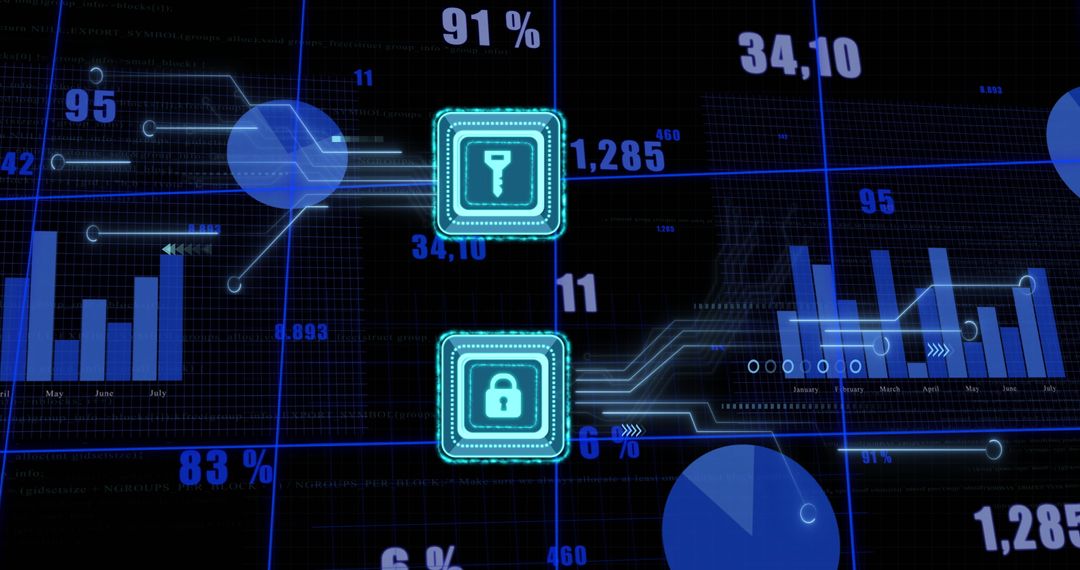 Global Cybersecurity with Digital Data Graphics Background