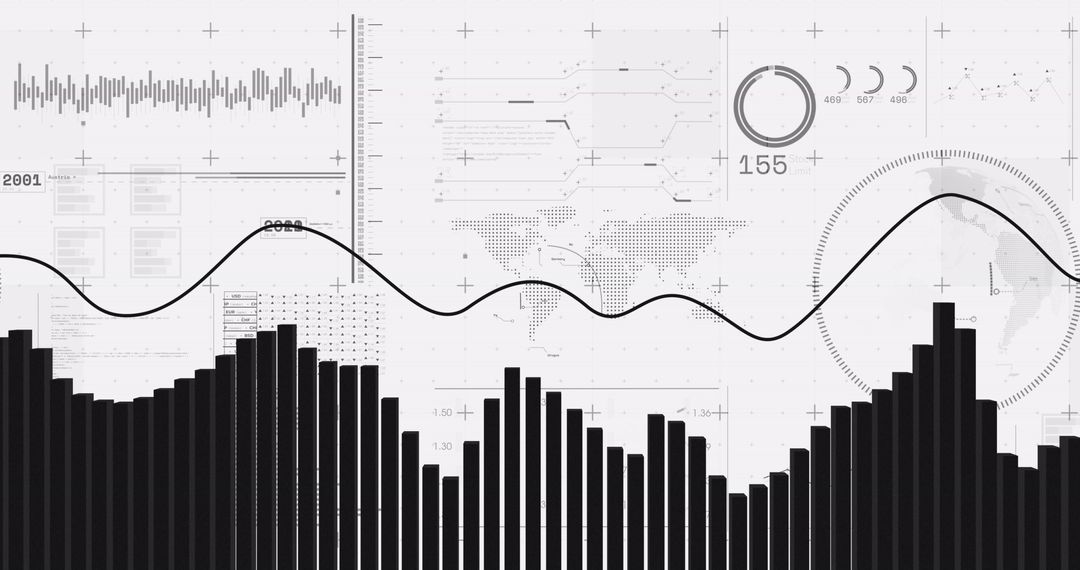 Abstract Digital Statistical Data Analysis Backdrop
