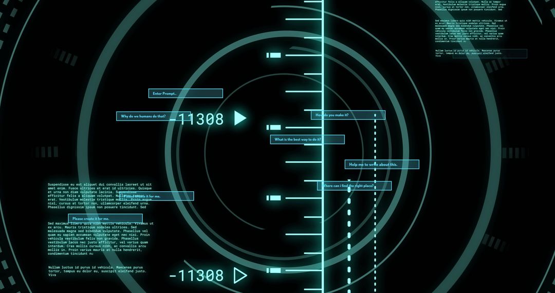 Digital Interface with AI Data and Connectivity Display