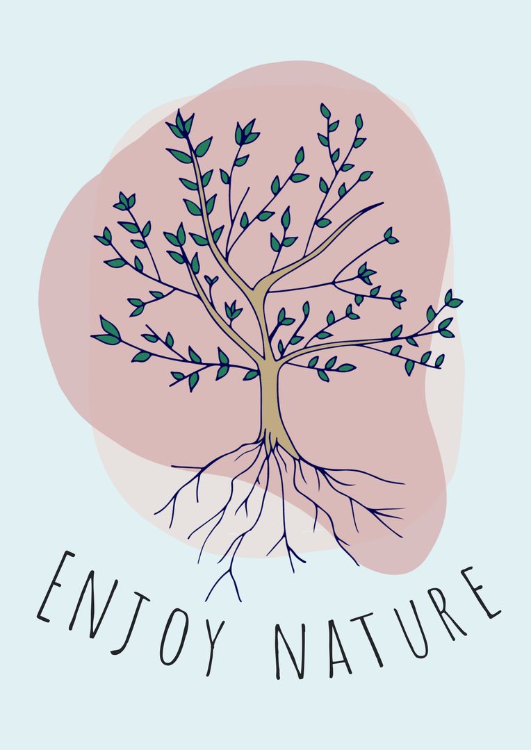 Nature Appreciation Graphic with Tree Illustration