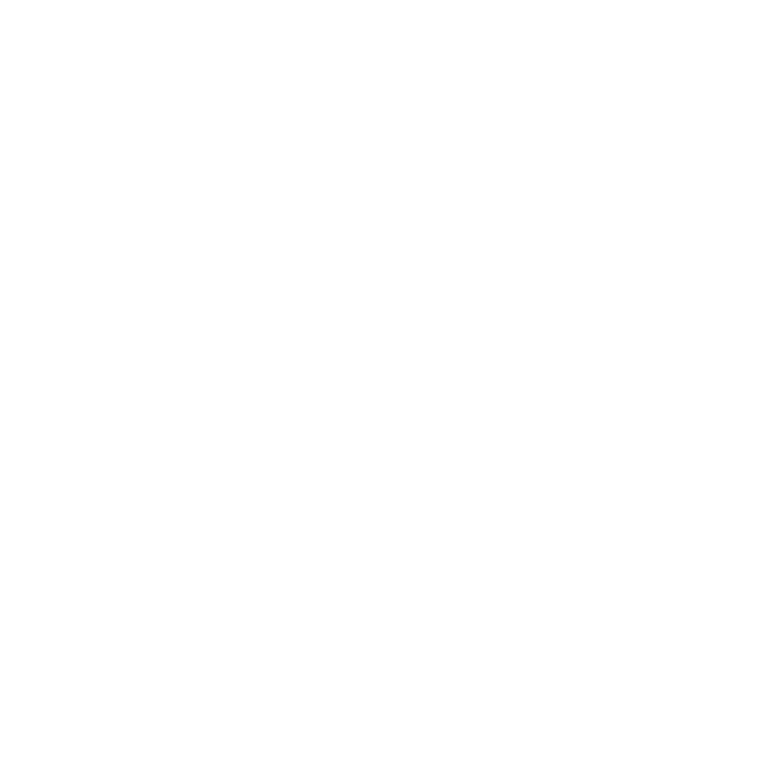 Minimalistic White Spoon Symbol on Transparent Background