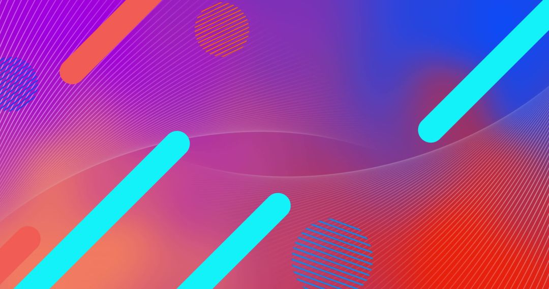 Abstract Digital Art with Geometric Patterns in Gradient Colors