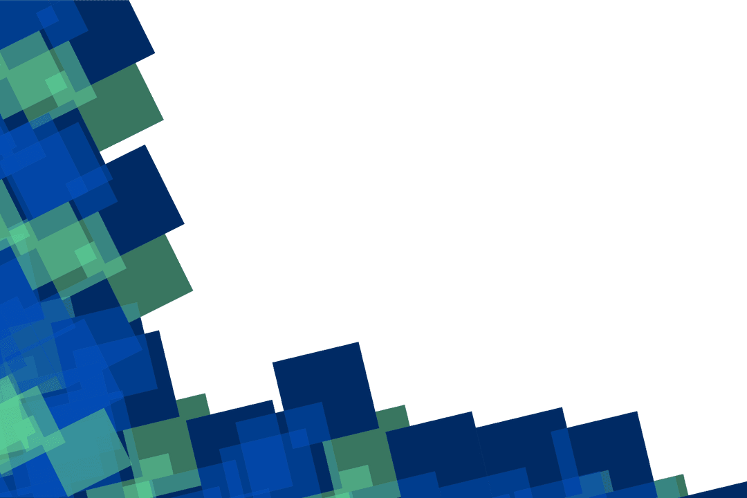 Abstract Blue Green Geometric Pattern on Transparent Background