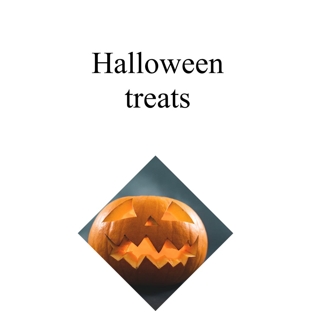 Halloween Treats with Carved Jack-o'-Lantern Pumpkin Design - Download Free Stock Templates Pikwizard.com