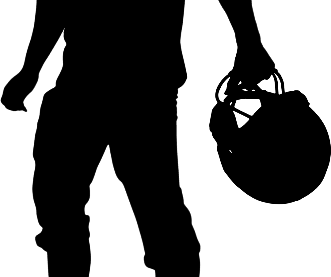 Transparent Silhouette of Rugby Player Running Vector