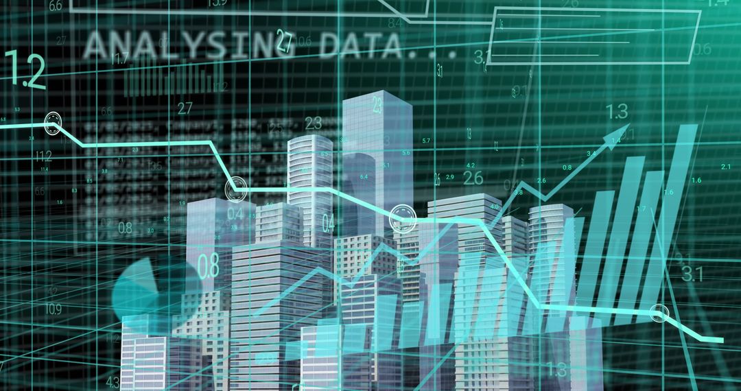 Innovative Financial Data Visualization with Urban Backdrop