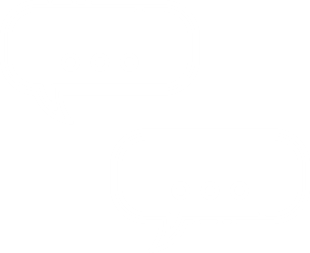 Transparent Chat Bubbles Illustration on Blank Background