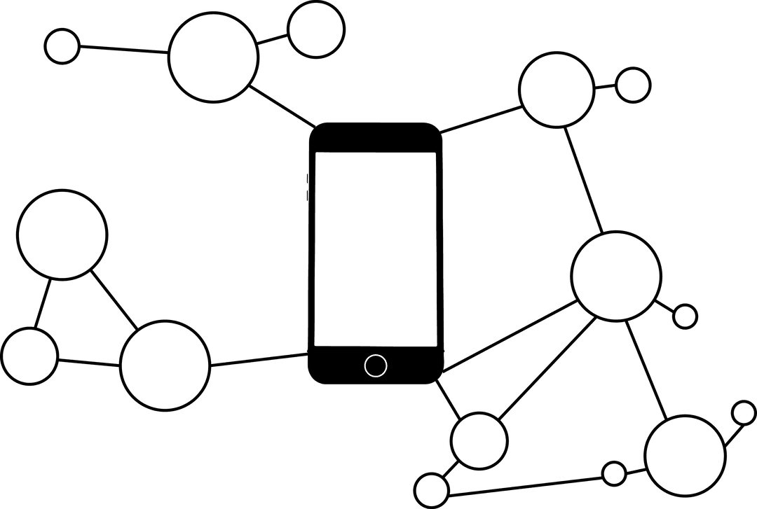 Transparent Vector Design of Mobile Phone Connection Icons