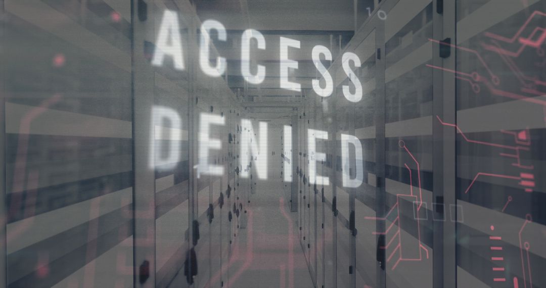 Access Denied Message Overlay in Tech Server Room